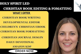 custom 365 day devotional writer, children christian devotional, memoir editor