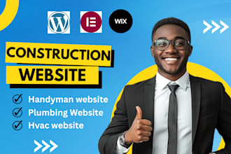 handyman website, hvac website, plumbing website constuction company website
