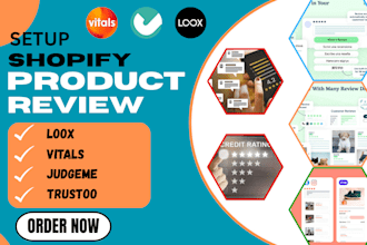 setup shopify product review judgeme loox  tydal ali review trustoo airvitals