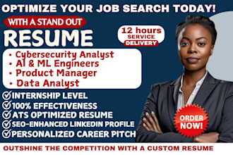 review and write tech internship resumes for data analyst and supply chain roles