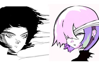 draw a custom anime profile picture or avatar icon