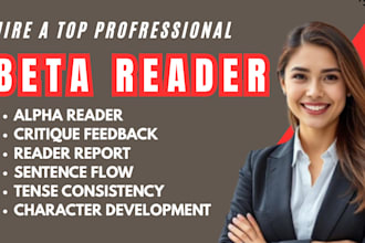 alpha or beta read fantasy, cozy mystery, erotic, horror, romance, sci fi novel