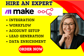 do custom made com automation and api integrations with respond io, make com n8n