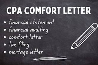 provide licensed US CPA letter for mortgage self employment income verification