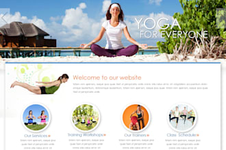 design yoga website fitness coach website dance studio website band club website