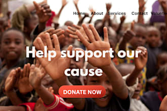 build design a fundraising charity nonprofit or donation website