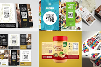 design flyer qr code, qr for business, card, cocktail, product labels, packaging