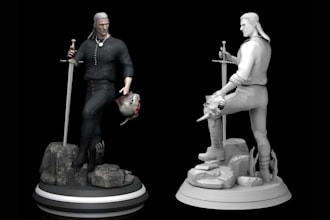 3d print and paint custom miniatures, warhammer, anime figures, fan art