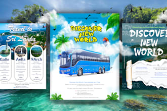 create eye catching tour trip and travel poster and flyer designs