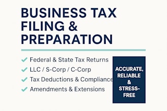 do professional business tax filing and preparation llc s corp c corp