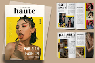 design professional magazine, flyer, and product catalog layout, brochure