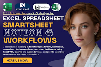 automate excel spreadsheet google smartsheet notion template expert macro vba
