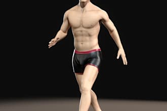 rig3d realistic game character, unity texture, topology, daz 3d, unreal engine
