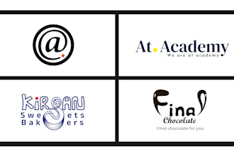 design unique logo for brand business  startup and you