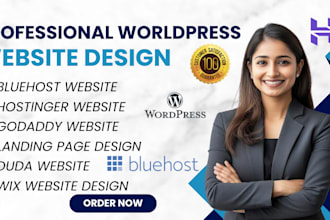 design wordpress website on ionos bluehost siteground godaddy hostinger website