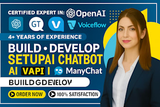 build develop setup ai chatbot using openai chatgpt voiceflow manychat vapi api