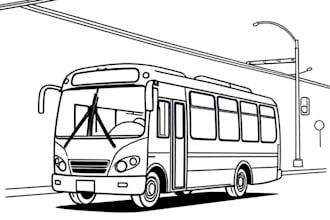 draw simple line art illustration in black and white