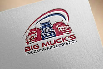 do transport logistics trucking freight and haulage logo