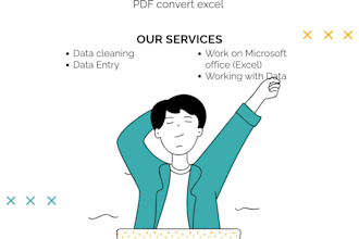 convert PDF to excel  copy paste , typing , data entry