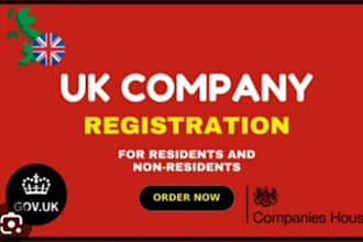 do UK ltd company registration for non residents with addres