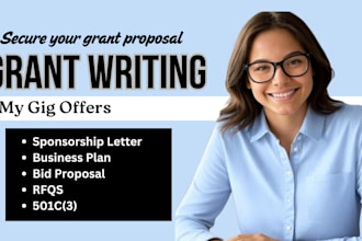 write grant proposal grant research application rfp business plan