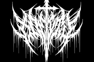 design death metal, black metal and heavy metal logo for your band