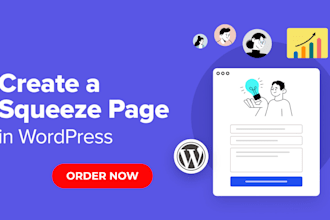 design wordpress squeeze page, landing page home page design with elementor pro