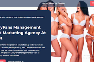 design onlyfans agency website, wordpress website, modeling, management website