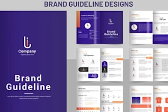 create professional brand guideline brand book visual identity for your business