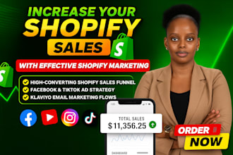 boost and promote shopify etsy ebay marketing sales funnel seo sales traffic
