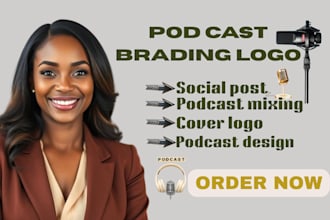 design podcast branding, podcast logo, cover art and podcast artwork