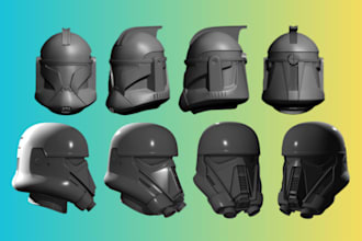 quickly model custom 3d printable cosplay masks, helmets, or halloween props