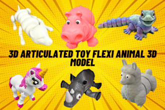 sculpt 3d bjd doll toy flexi design and articulated model for 3d printing