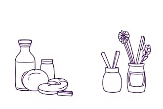 draw simple line art illustration product, sketch fast