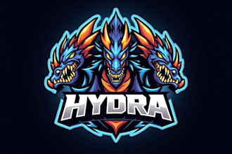 design hydra dragon mascot logo in 12 hours