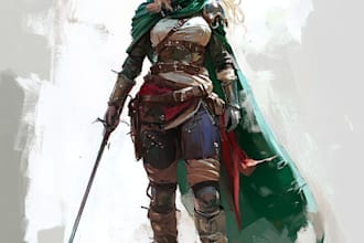 draw your dnd character art