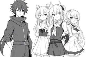 draw sketch anime, fanart, manga art
