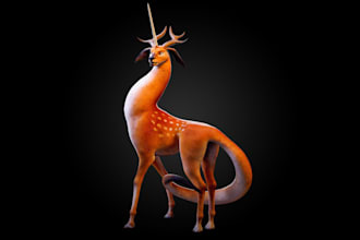 ue5 rig non human character, 3d animal creature, horror model, golem, fur hair