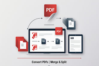 convert scanned PDF to editable or merge mulitple pdf and split