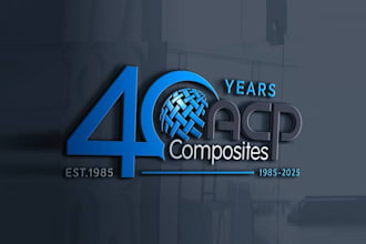 design anniversary promotional logo