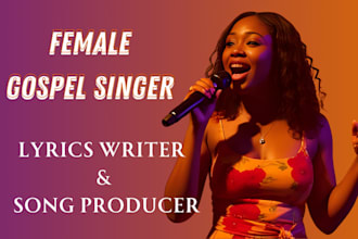 sing produce gospel music soulful rnb worship singer custom vocals
