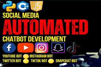 develop social media bot instagram bot youtube bot tiktok api bot