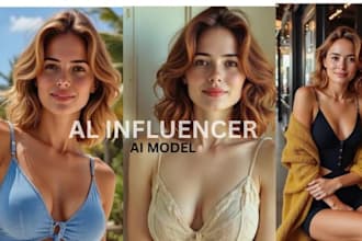 create ai influencer model avatar, virtual ai fashion model, ai generated female