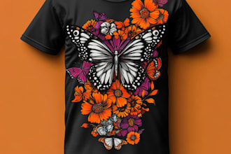 do t shirt design with traditional tattoo in my style