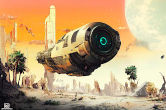 create sci fi illustration for you