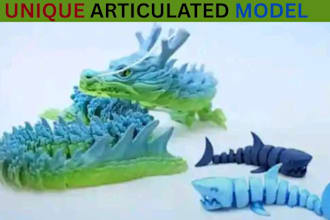 do poseable 3d articulated animal model for 3d printing flexi animal 3d toy stl