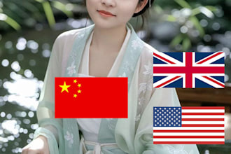 be your professional english to mandarin translator