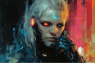 design stunning sci fi portrait art