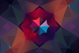 create abstract geometric digital art