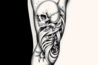 create unique custom tattoo design, tattoo sleeve